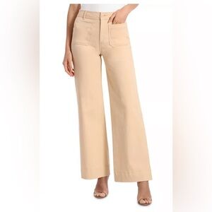 Bagatelle Collection High Rise Wide Leg Pants Cream Color Size 8